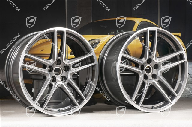 20" Felgensatz "Macan Turbo", 9J x 20 ET26 + 10J x 20 ET19, BORBET, Titan