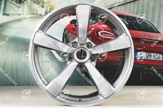 20+21" Felgensatz Carrera Exclusive, Felgen: vorne 8,5J x 20 ET53 + hinten 11,5J x 21 ET67, Platinsilber
