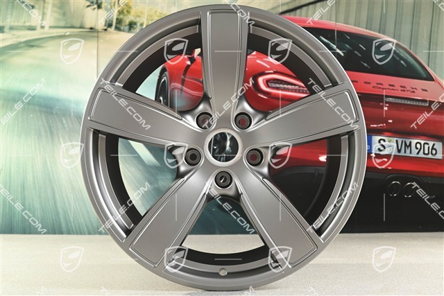 20" Felgensatz Carrera Sport, 8,5J x 20 ET57 + 10,5J x 20 ET51, in Platinum Seidenmatt