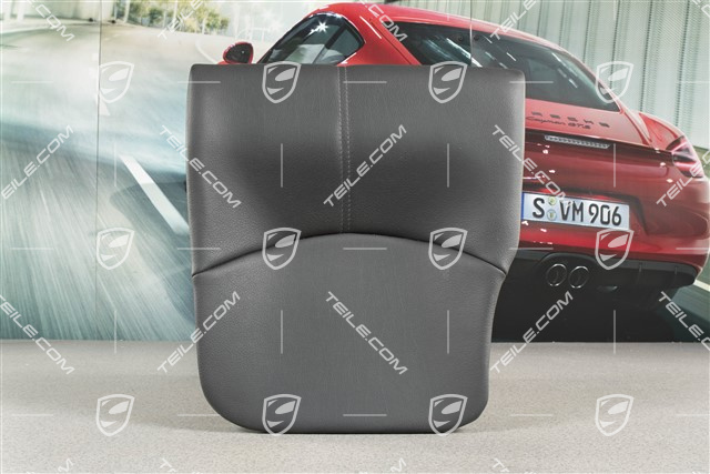 Back seat lower / cushion, Cabrio, Leatherette, Black, R