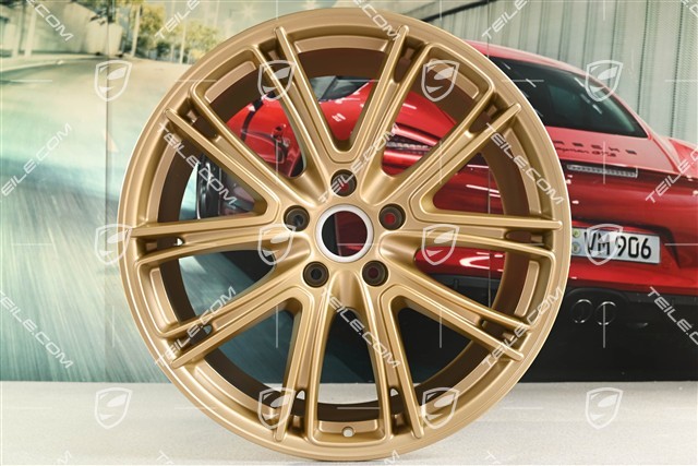 21-inch wheel rim set Panamera Exclusive, 9,5J x 21 ET71 + 11,5J x 21 ET69, Aurum
