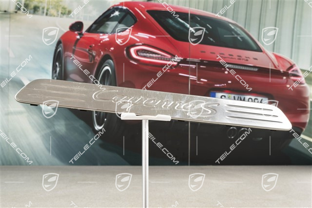 Blende, Einstiegleiste, Vorne, Edelstahl, Cayenne S