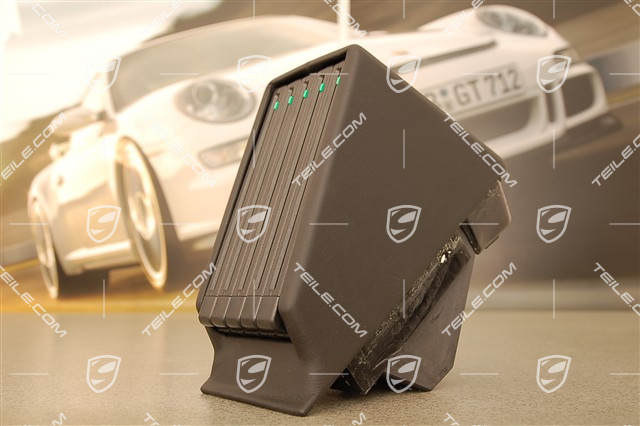 CD-Box, 5-fach, schwarzes Leder