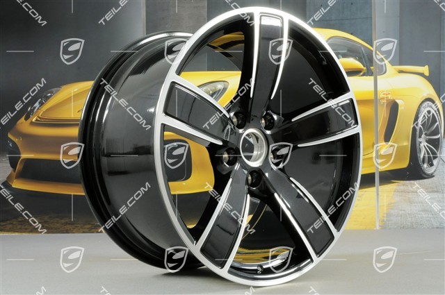 20" Felgensatz Carrera Sport, 8,5J x 20 ET57 + 10,5J x 20 ET51, Tiefschwarz Metallic