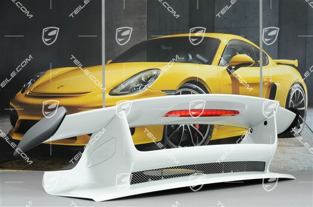 GT3 rear lid / engine lid complete, incl. rear spoiler (wing) and all small parts