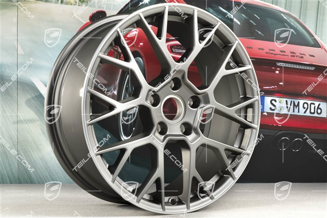 20+21" Felgensatz RS Spyder, Felgen: vorne 8,5J x 20 ET53 + hinten 11,5J x 21 ET67, platinum-seidenmatt