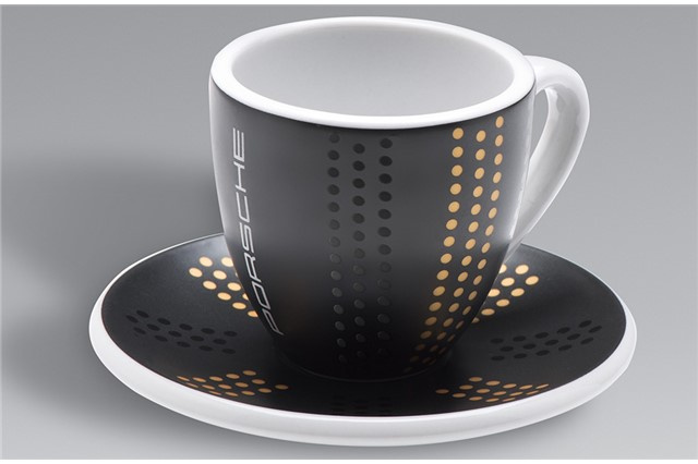 911 Collection, zestaw 2 filiżanek do espresso black/gold/silver, Limited Edition