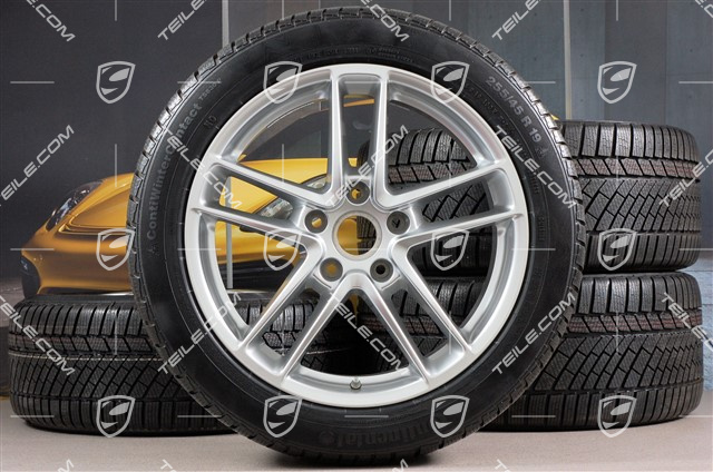 19" Panamera TURBO II Winterräder Satz, Felgen 9J x 19 ET60 + 10J x 19 ET61 + Continental Winterreifen 255/45 R19+285/40 R19, RDK-Sensoren