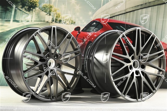 21" Felgensatz Cayenne RS Spyder Design, 11J x 21 ET58 + 9,5J x 21 ET46, Turbonit