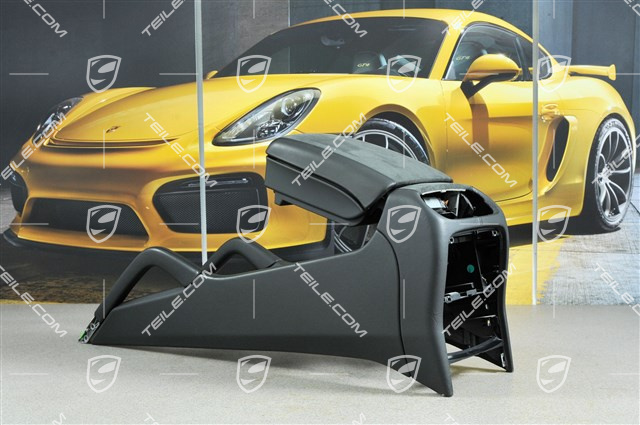 Center console GTS, front, Alcantara, black