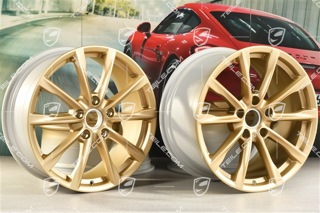19" Boxster S Felgensatz, 8J x 19 ET57 + 10J x 19 ET45, aurum seidenmatt