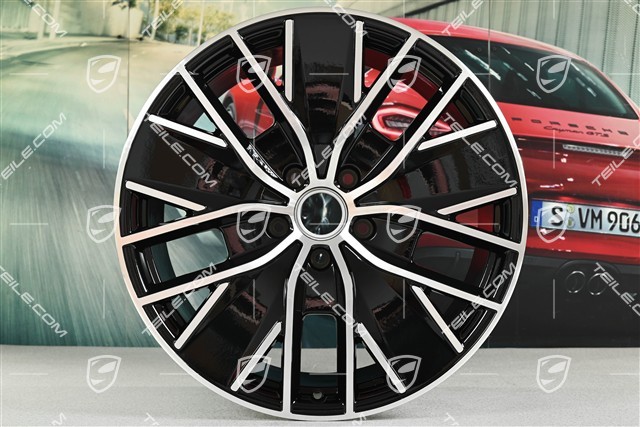 21" felga „Macan Design”, 10,5J x 21 ET 47, czarny wysoki połysk
