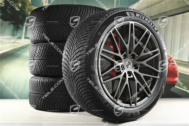 21" RS Spyder Design Winterräder Satz, Felgen 9,5J x 21 ET46 + 11,0J x 21 ET58 + NEUE Michelin Winterreifen 285/45 R21 + 305/40 R21, mit RDK-Sensoren, Turbonit