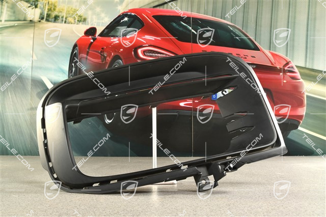 Boczna kratka zderzaka przedniego Sport Design Paket, czarna satyna, R