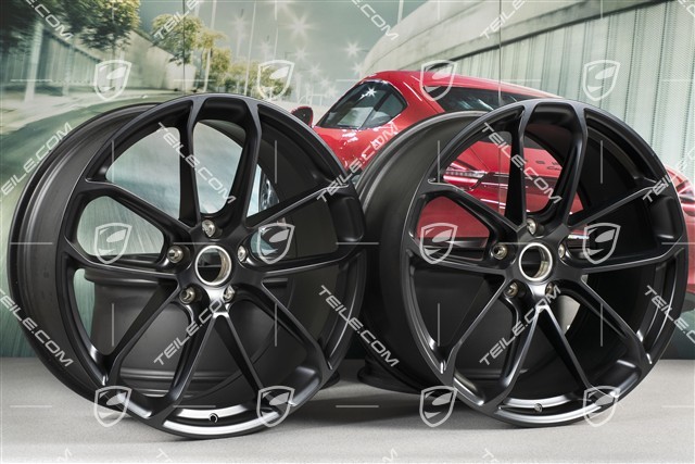 22" GT Felgensatz, 10,5J x 22 ET49 + 11,5J x 22 ET52, schwarz satiniert, halbmat