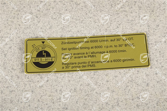 Klebeschild, Zündzeitpunkt