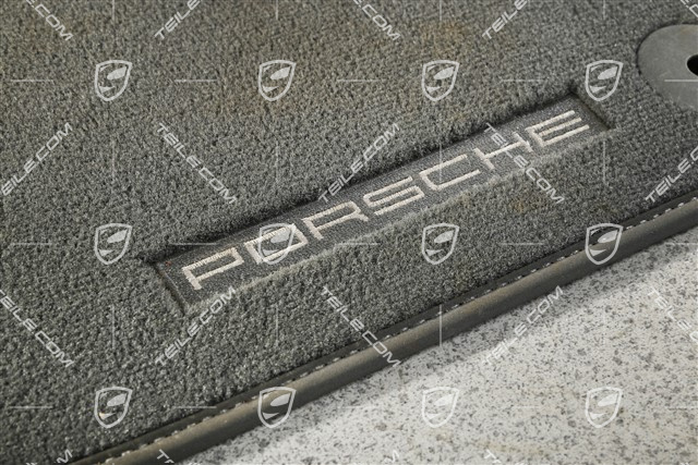 Dywaniki podłogowe, welurowe, zestaw, 4szt Slate Grey / szare