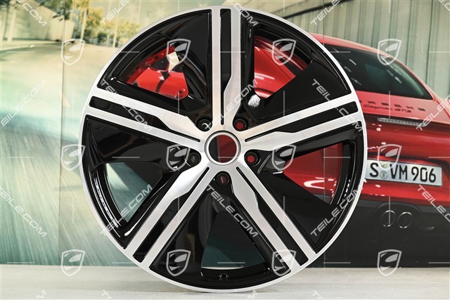 22" felga Macan Exclusive Design, 9J x 22 ET29, czarny wysoki połysk, lewa