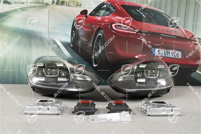 Reflektory LED, czarne, zestaw, L+R