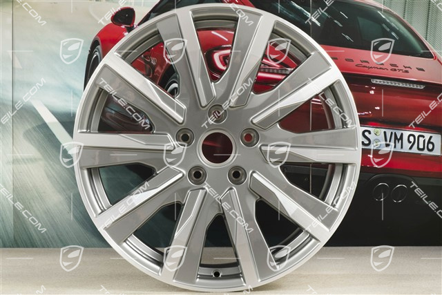 20" Taycan Tequipment Design Felgensatz, 9J x 20 ET54 + 11J x 20 ET60, platinsilber