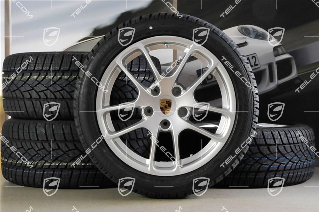 18" Cayman koła zimowe komplet, 8J x 18 ET57 + 9J x 18 ET47 + NOWE opony zimowe Dunlop SP Winter Sport 3D 235/45 R18 + 265/45 R18, bez czujników RDK