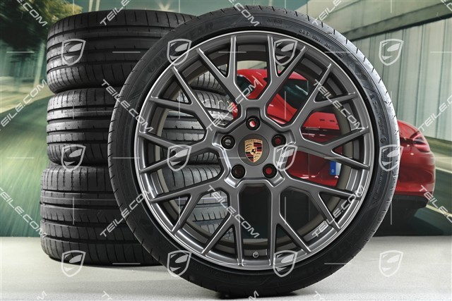20+21" RS Spyder summer wheel set, rims 8.5J x 20 ET50 + 11.5J x 21 ET79 + NEW Goodyear summer tyres 245/35 R20 + 315/30 R21