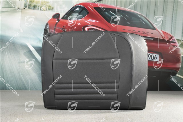 Oparcie tylnego siedzenia, skóropodobne, czarne, coupe, R