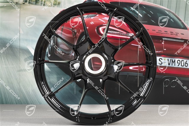 20" wheel rims set 911 Turbo S Exclusive Design, rims 11,5J x 20 ET56 + 9J x 20 ET51, black high-gloss