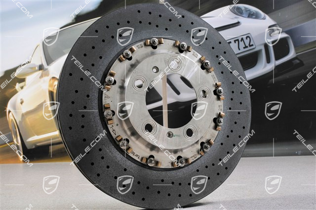 PCCB Ceramic brake retrofit kit, Turbo, incl. 380mm front brake discs + 350mm rear brake discs