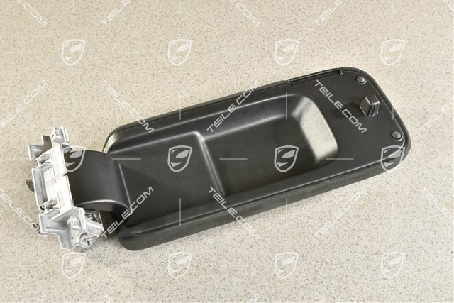 Armrest / tunnel, trim cover, Alcantara, Black