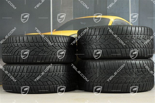 18" Boxster koła zimowe komplet, 8J x 18 ET57 + 9J x 18 ET47 + opony zimowe Dunlop 235/45 R18 + 265/45 R18, z czujnikami ciśnienia RDK