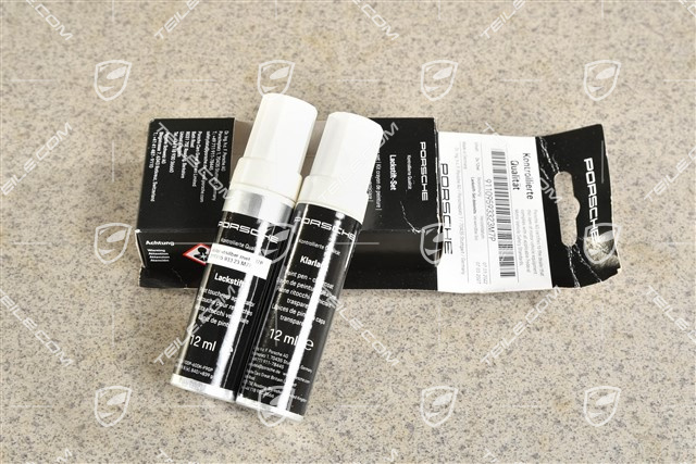 Paint touch-up applicator (base coat, Clear lacquer)  Dolomite Silver Metallic