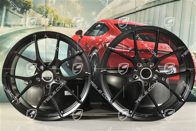 20+21-inch Carrera lightweight wheel rim set, 8,5J x 20 ET50 + 11,5J x 21 ET67, black satin matt