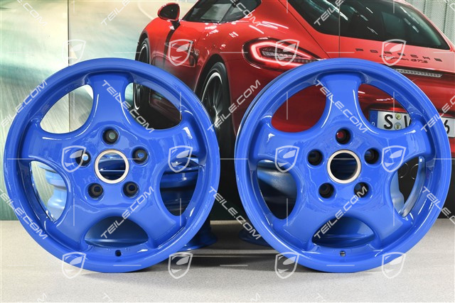 17-inch CUP I wheel set, 7J x 17 ET55 + 9J x 17 ET55, Maritime Blue