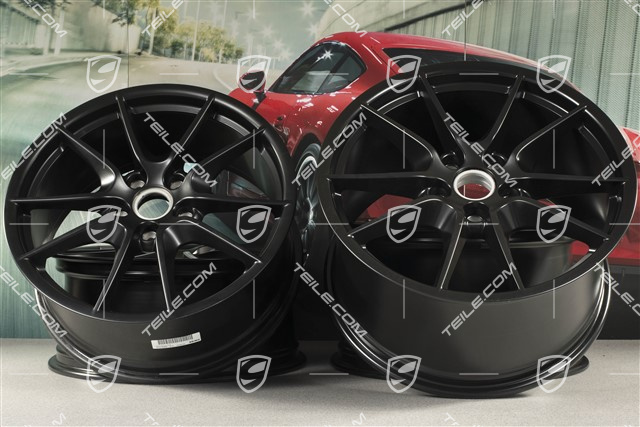 20" Komplet felg Carrera S (III), 8,5J x 20 RT51 + 11J x 20 ET70, czarny półmat satyna