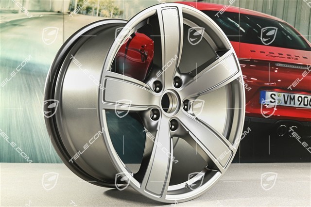 20" Felgensatz Carrera Sport, 8,5J x 20 ET57 + 10,5J x 20 ET51, in Platinum Seidenmatt