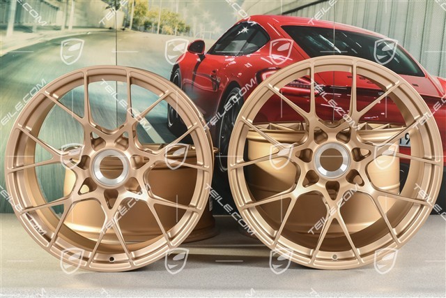 20"+21" GT3RS komplet felg, felgi 10J x 20 ET45 + 13J x 21 ET31, złote - Neodyme