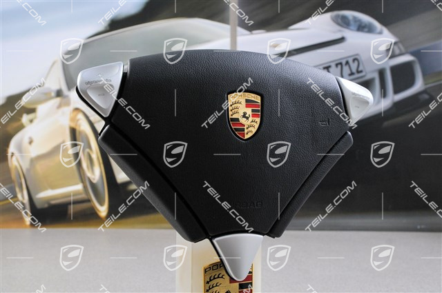 Airbag-Einheit, Leder, Tiptronic, schwarz