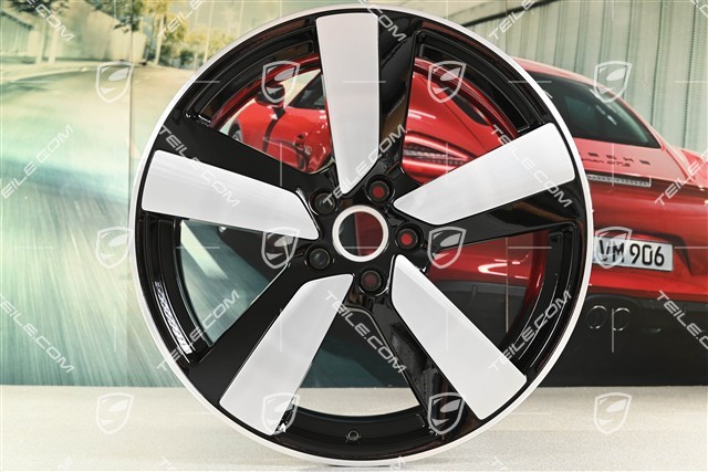 22" Macan Sport wheel rim, 9J x 22 ET29, black high gloss