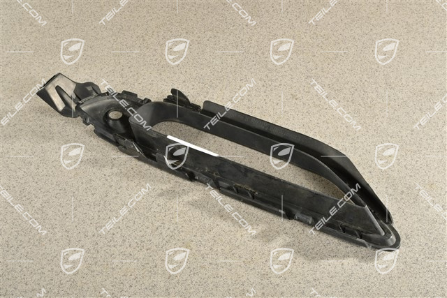 Turbo, Front bumper, side ventilation grille, lower, Black matte, R