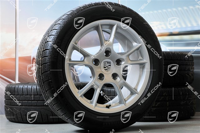17" Boxster II winter wheels set, rims 6,5J x 17 ET55 + 8J x 17 ET40 + winter tyres 205/55 R17 + 235/50 R17