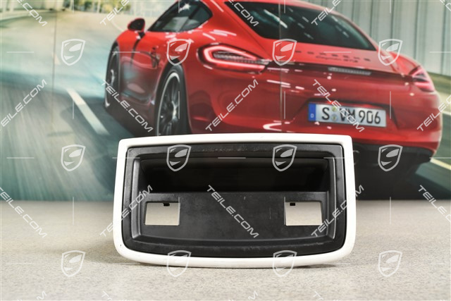 Blende / Ablage Sitzheizung, Mittelkonsole hinten, Zierleiste Satin-Aluminium