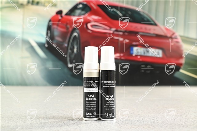 Paint touch-up applicator (base coat, Clear lacquer) Geyser Grey Metallic