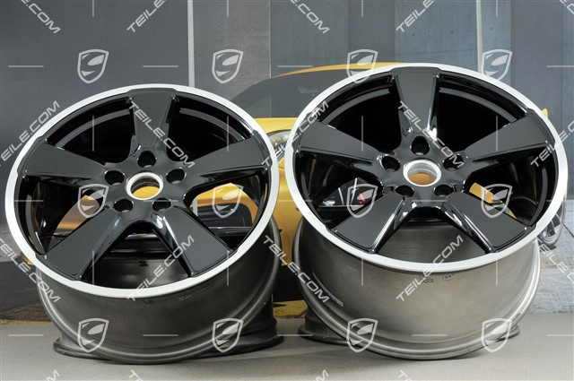 20-inch wheels rims set "Sport Classic", 9,5J x 20 ET65 + 11,5J x 20 ET63, in black