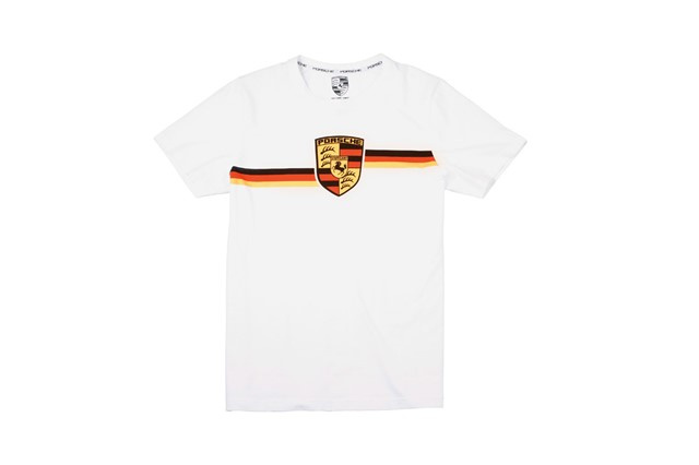 Essential Collection, T-Shirt w metalowym pudełku, herb Porsche, Unisex, biały, 3XL 58