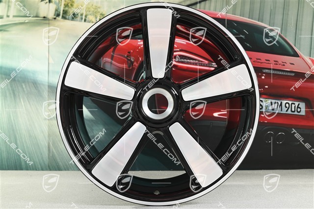 21" Sport Classic Felge, 12J x 21 ET63, schwarz hochglanz