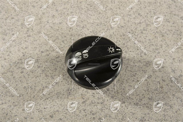 Headlight switch knob, glossy black