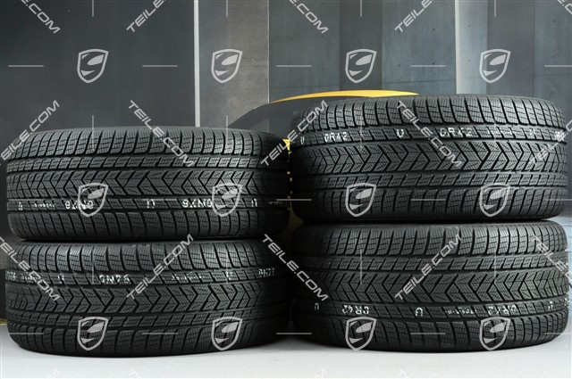 21" koła zimowe Cayenne RS Spyder, komplet, felgi 9,5J x 21 ET46 + 11,0J x 21 ET58 + opony zimowe Pirelli 275/40 R21 + 305/35 R21, z czujnikami ciśnienia