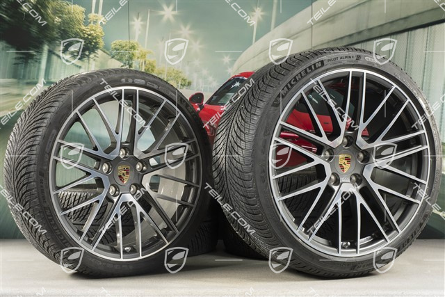 20"+21" koła zimowe Turbo V, komplet, felgi 8,5J x 20 ET40 + 11J x 21 ET66 + opony zimowe Michelin 245/35 R20 + 305/30 R21