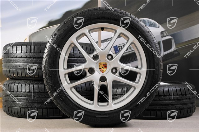 17" Cayman Winterräder Satz, Felgen vorne 6,5J x 17 ET55 + hinten 8J x 17 ET40 + NEUE Winterreifen 205/55 R17 + 235/50 R17, ohne RDK